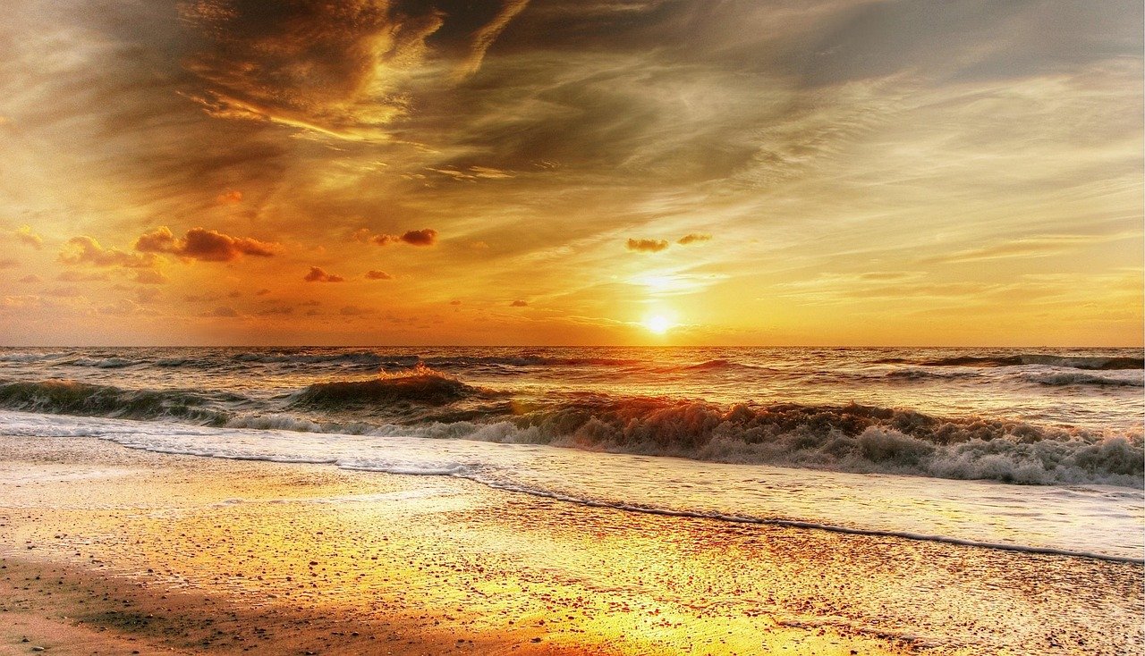 Gallery beach, waves, sunset, summer, sea, shore, seashore, coast, setting sun, dusk, twilight, horizon, nature, water, evening, sky, clouds, summer holiday, afterglow, north sea, vacations, surf, beach, summer, summer, summer, summer, summer